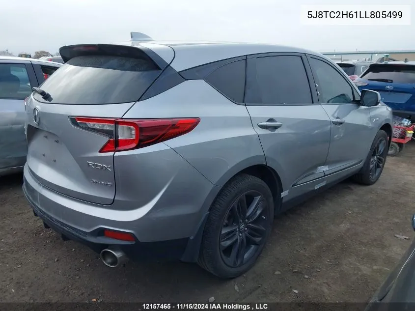 2020 Acura Rdx A-Spec VIN: 5J8TC2H61LL805499 Lot: 12157465