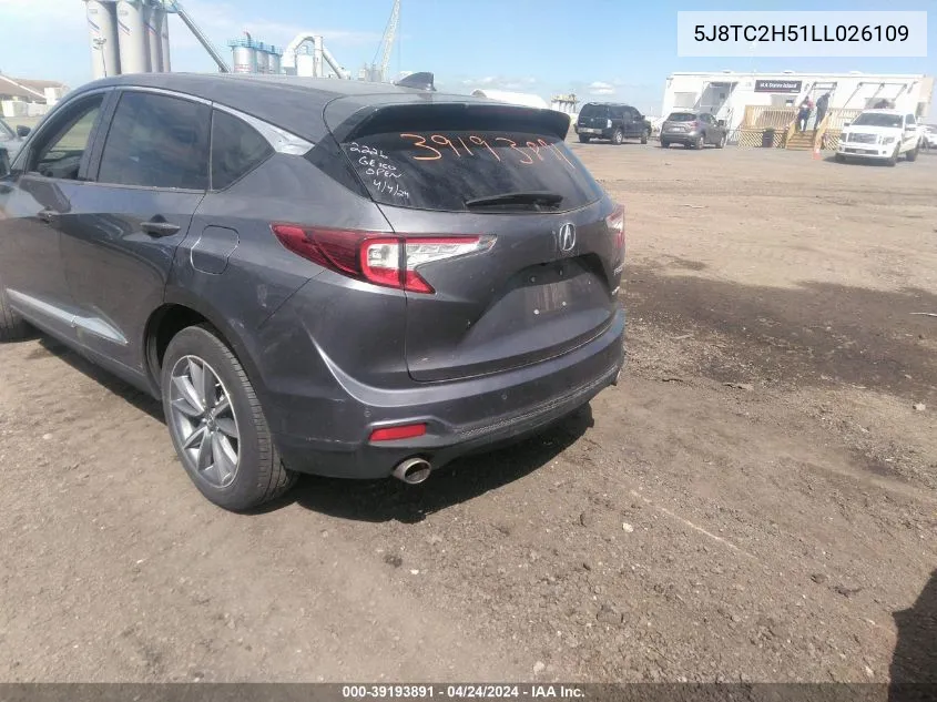 2020 Acura Rdx Technology Package VIN: 5J8TC2H51LL026109 Lot: 39193891