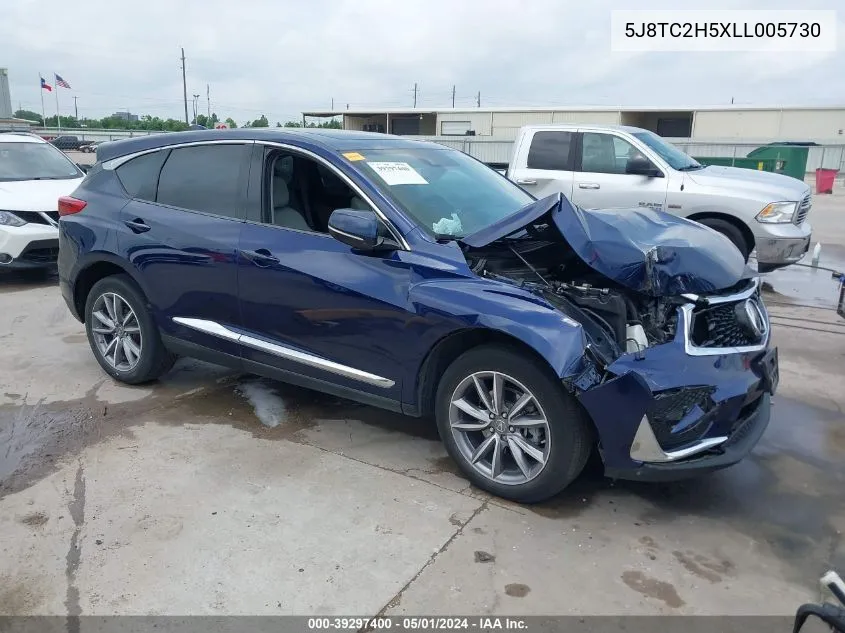 2020 Acura Rdx Technology Package VIN: 5J8TC2H5XLL005730 Lot: 39297400