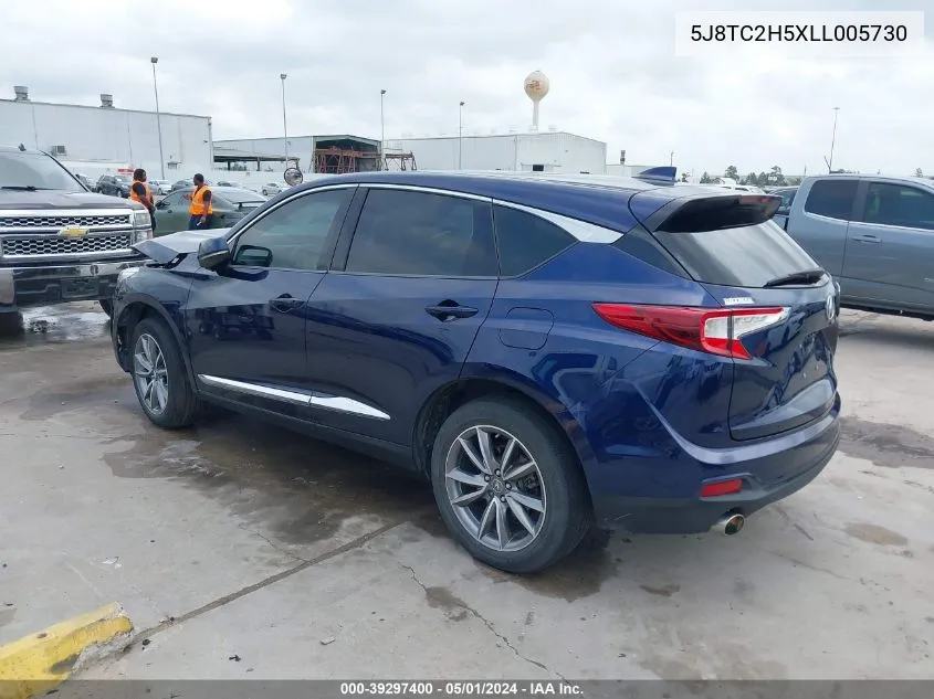 2020 Acura Rdx Technology Package VIN: 5J8TC2H5XLL005730 Lot: 39297400