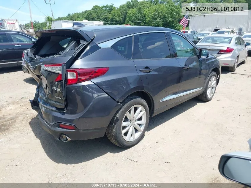 2020 Acura Rdx Standard VIN: 5J8TC2H36LL010812 Lot: 39719713