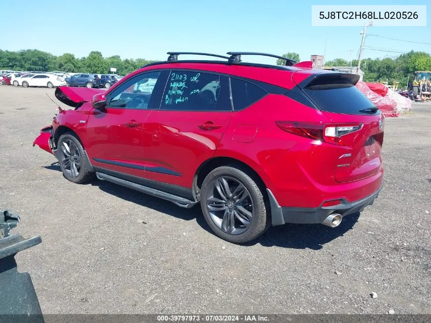 2020 Acura Rdx A-Spec Package VIN: 5J8TC2H68LL020526 Lot: 39797973