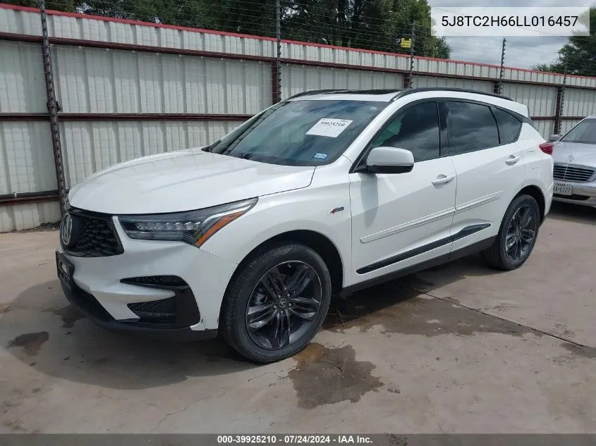 2020 Acura Rdx A-Spec Package VIN: 5J8TC2H66LL016457 Lot: 39925210