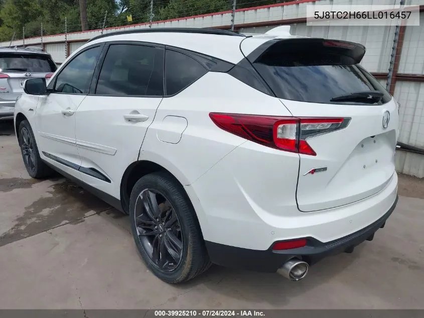 2020 Acura Rdx A-Spec Package VIN: 5J8TC2H66LL016457 Lot: 39925210