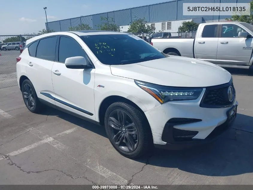 2020 Acura Rdx A-Spec Package VIN: 5J8TC2H65LL018135 Lot: 39973005