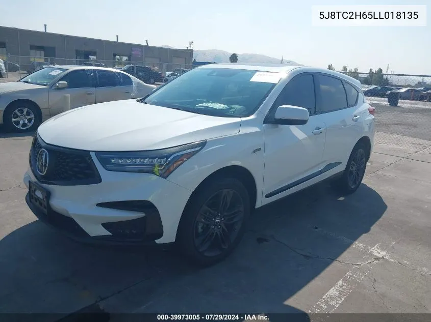 2020 Acura Rdx A-Spec Package VIN: 5J8TC2H65LL018135 Lot: 39973005