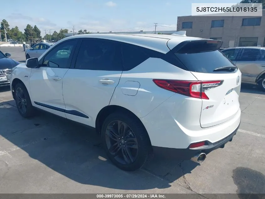 2020 Acura Rdx A-Spec Package VIN: 5J8TC2H65LL018135 Lot: 39973005