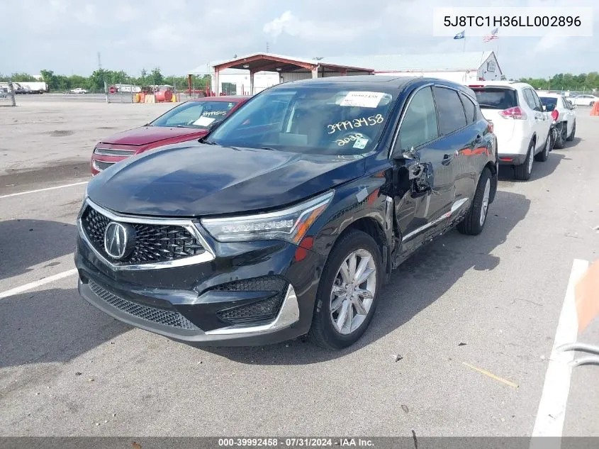 2020 Acura Rdx Standard VIN: 5J8TC1H36LL002896 Lot: 39992458