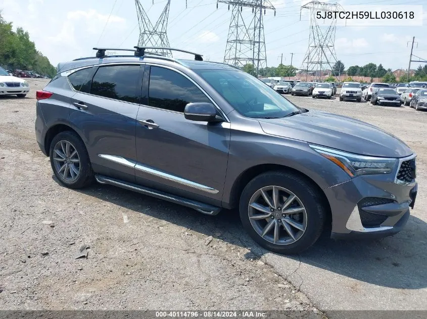 2020 Acura Rdx Technology Package VIN: 5J8TC2H59LL030618 Lot: 40114796