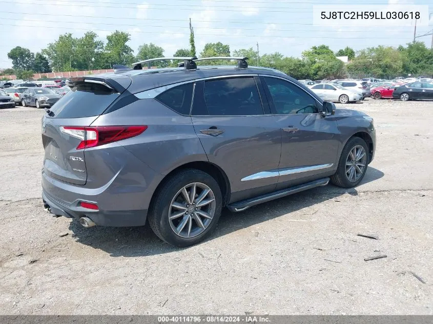 2020 Acura Rdx Technology Package VIN: 5J8TC2H59LL030618 Lot: 40114796