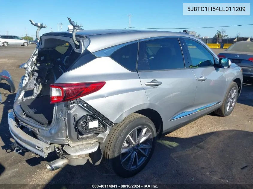 2020 Acura Rdx Technology VIN: 5J8TC1H54LL011209 Lot: 40114841