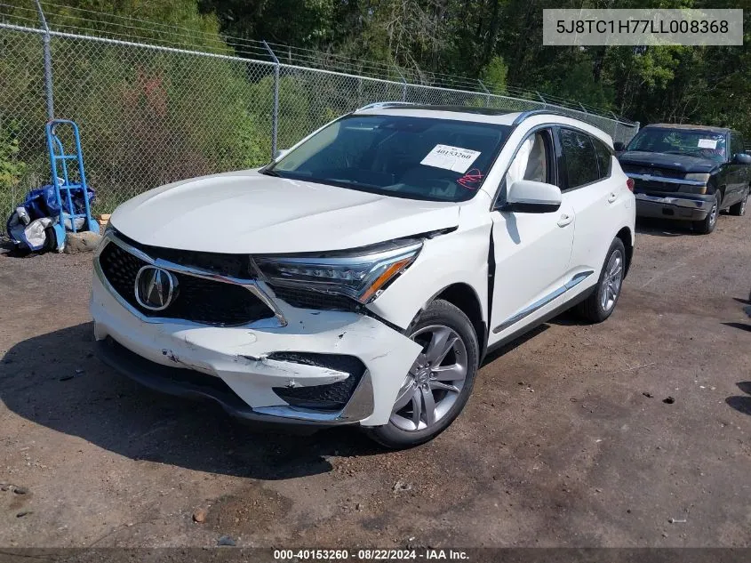 2020 Acura Rdx Advance Package VIN: 5J8TC1H77LL008368 Lot: 40153260