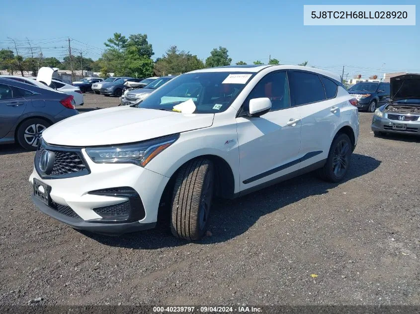 2020 Acura Rdx A-Spec VIN: 5J8TC2H68LL028920 Lot: 40239797