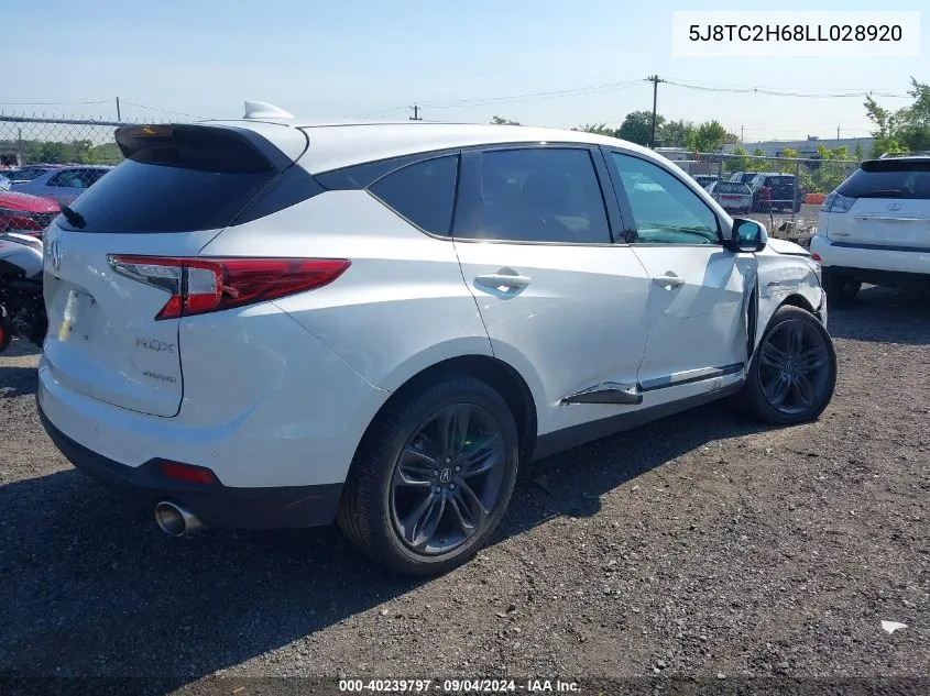 2020 Acura Rdx A-Spec VIN: 5J8TC2H68LL028920 Lot: 40239797