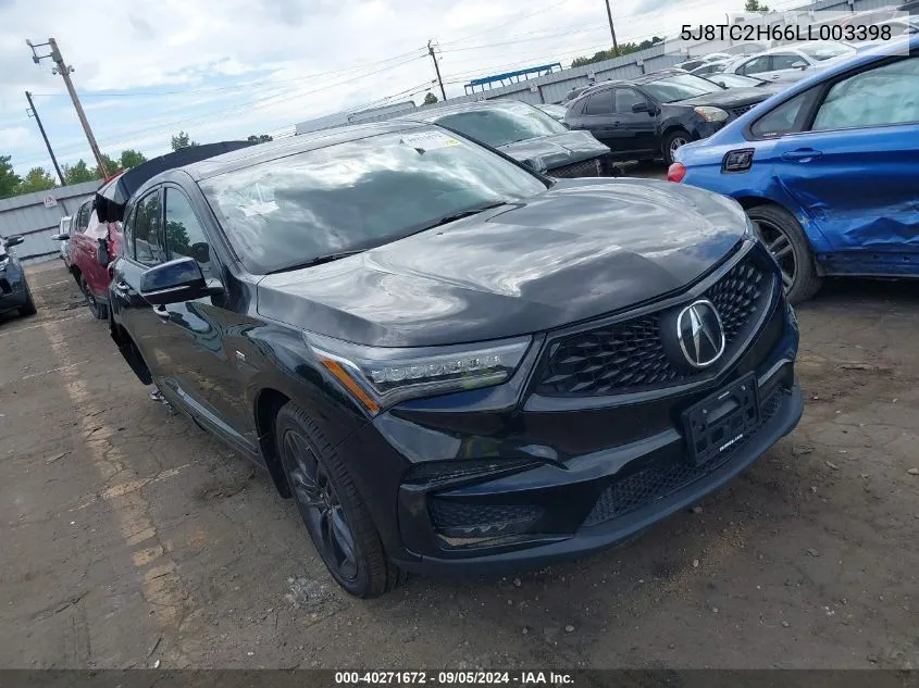 2020 Acura Rdx A-Spec Package VIN: 5J8TC2H66LL003398 Lot: 40271672