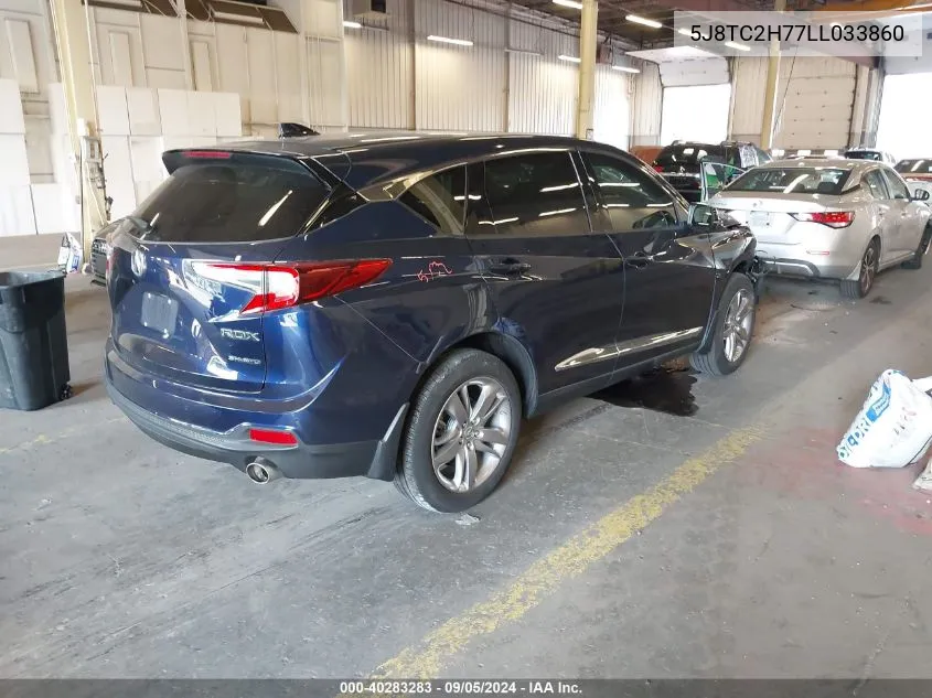 2020 Acura Rdx Advance Package VIN: 5J8TC2H77LL033860 Lot: 40283283