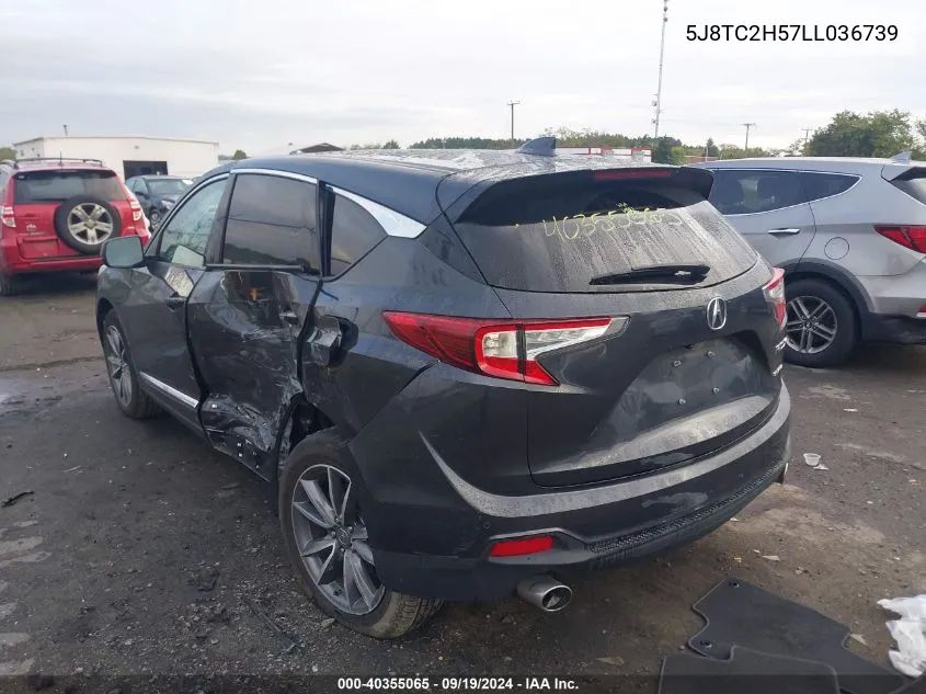 2020 Acura Rdx Technology Package VIN: 5J8TC2H57LL036739 Lot: 40355065