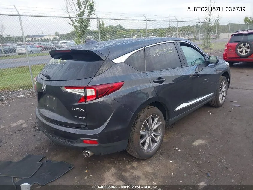 2020 Acura Rdx Technology Package VIN: 5J8TC2H57LL036739 Lot: 40355065