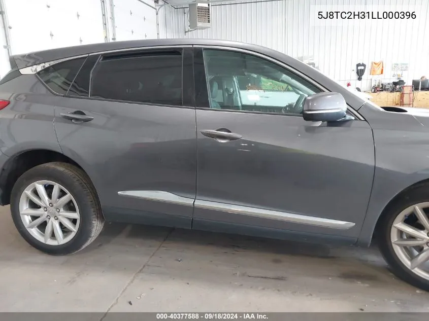 2020 Acura Rdx VIN: 5J8TC2H31LL000396 Lot: 40377588