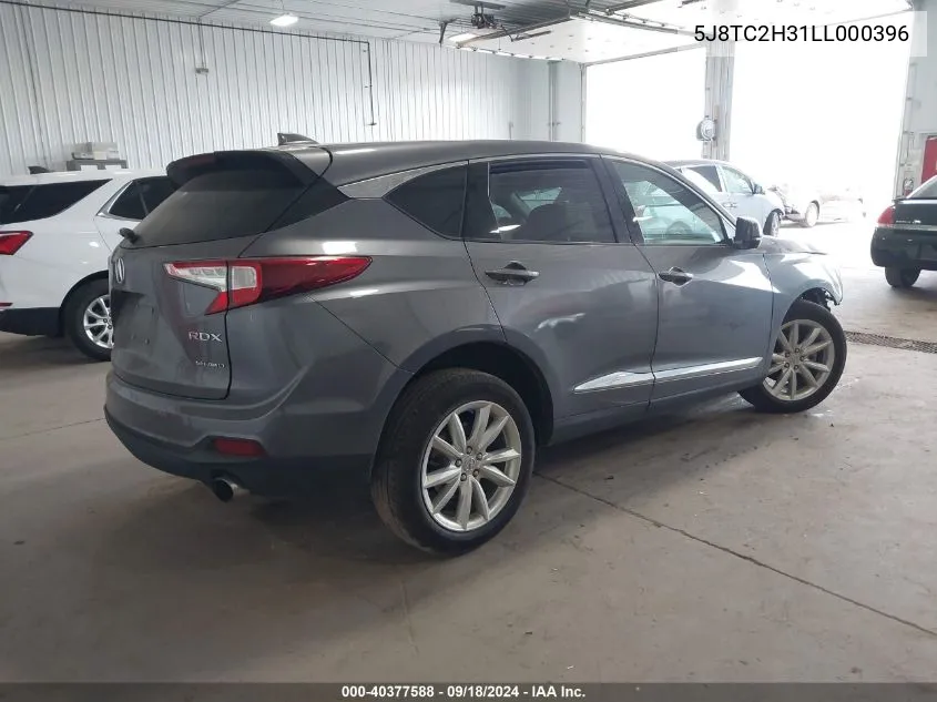 2020 Acura Rdx VIN: 5J8TC2H31LL000396 Lot: 40377588