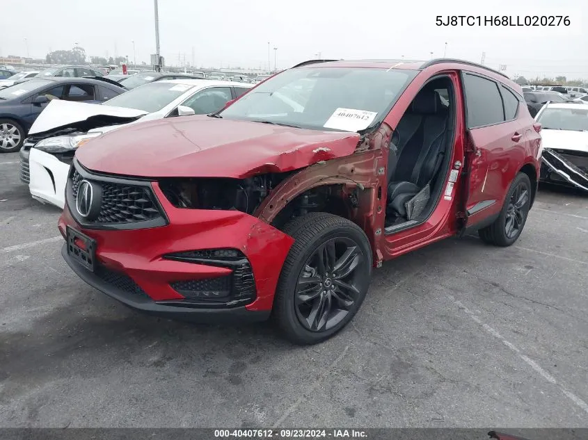 2020 Acura Rdx A-Spec Package VIN: 5J8TC1H68LL020276 Lot: 40407612