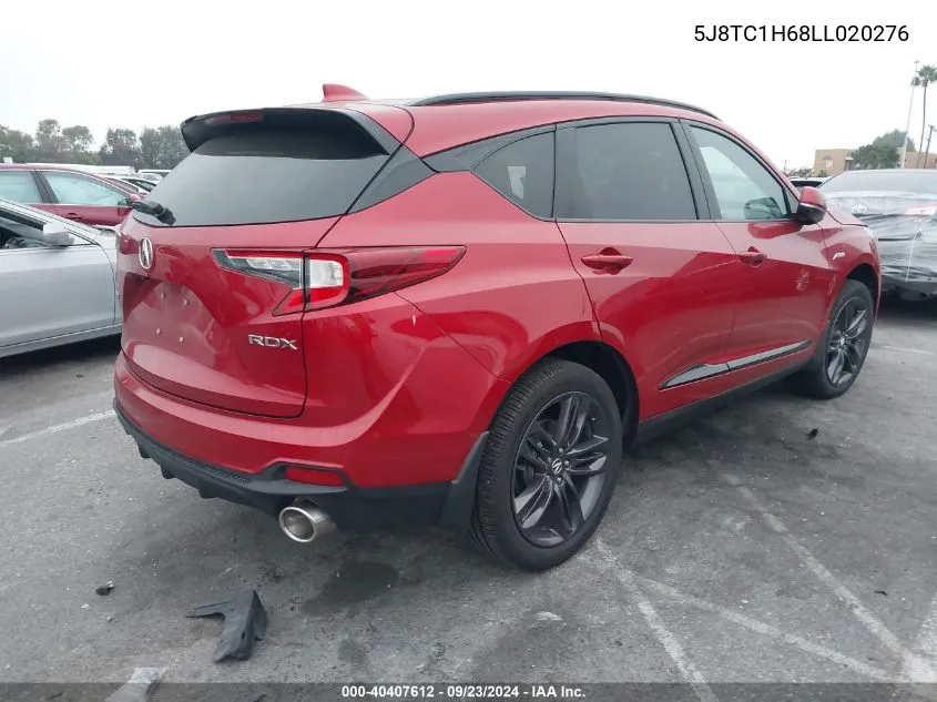 2020 Acura Rdx A-Spec Package VIN: 5J8TC1H68LL020276 Lot: 40407612