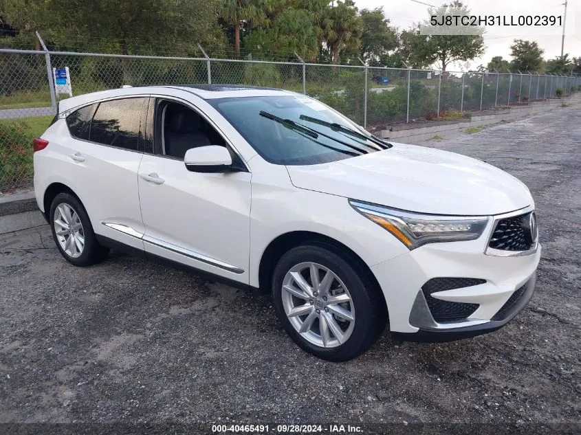 2020 Acura Rdx Standard VIN: 5J8TC2H31LL002391 Lot: 40465491