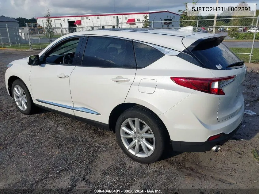 2020 Acura Rdx Standard VIN: 5J8TC2H31LL002391 Lot: 40465491