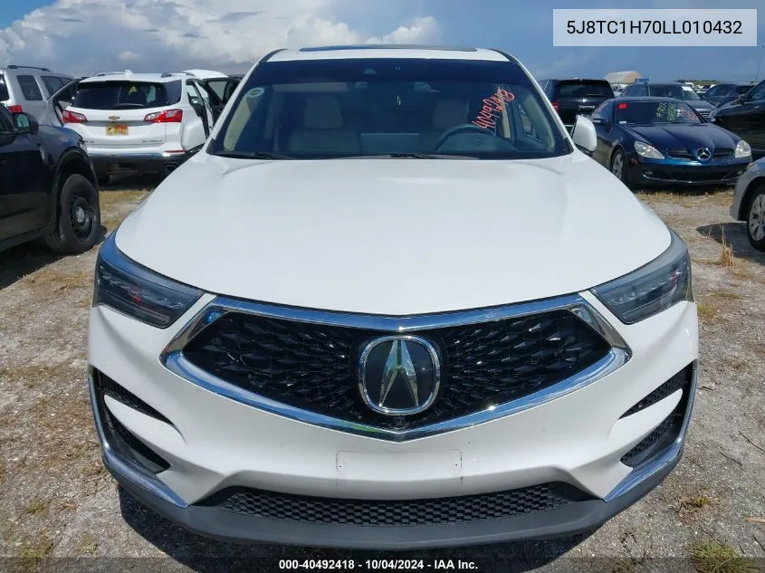 2020 Acura Rdx Advance Package VIN: 5J8TC1H70LL010432 Lot: 40492418