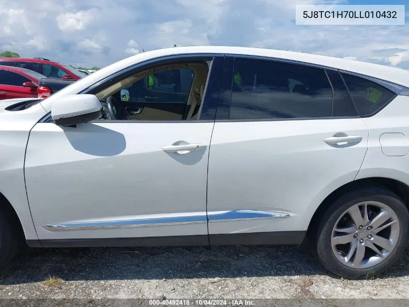 2020 Acura Rdx Advance Package VIN: 5J8TC1H70LL010432 Lot: 40492418