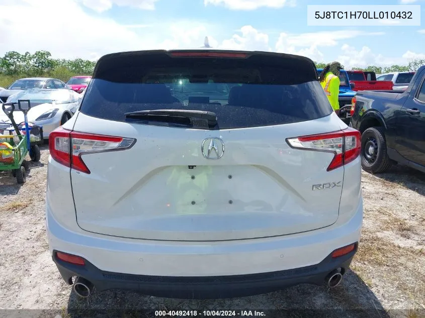 2020 Acura Rdx Advance Package VIN: 5J8TC1H70LL010432 Lot: 40492418