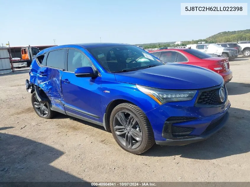 2020 Acura Rdx A-Spec Package VIN: 5J8TC2H62LL022398 Lot: 40504941