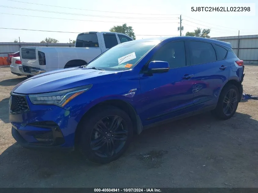 2020 Acura Rdx A-Spec Package VIN: 5J8TC2H62LL022398 Lot: 40504941