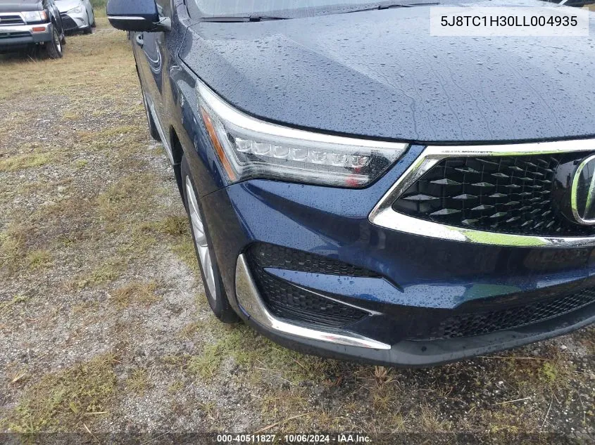 2020 Acura Rdx Standard VIN: 5J8TC1H30LL004935 Lot: 40511827