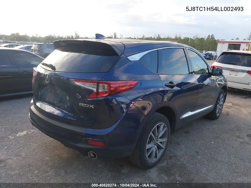 2020 Acura Rdx Technology Package VIN: 5J8TC1H54LL002493 Lot: 40520274