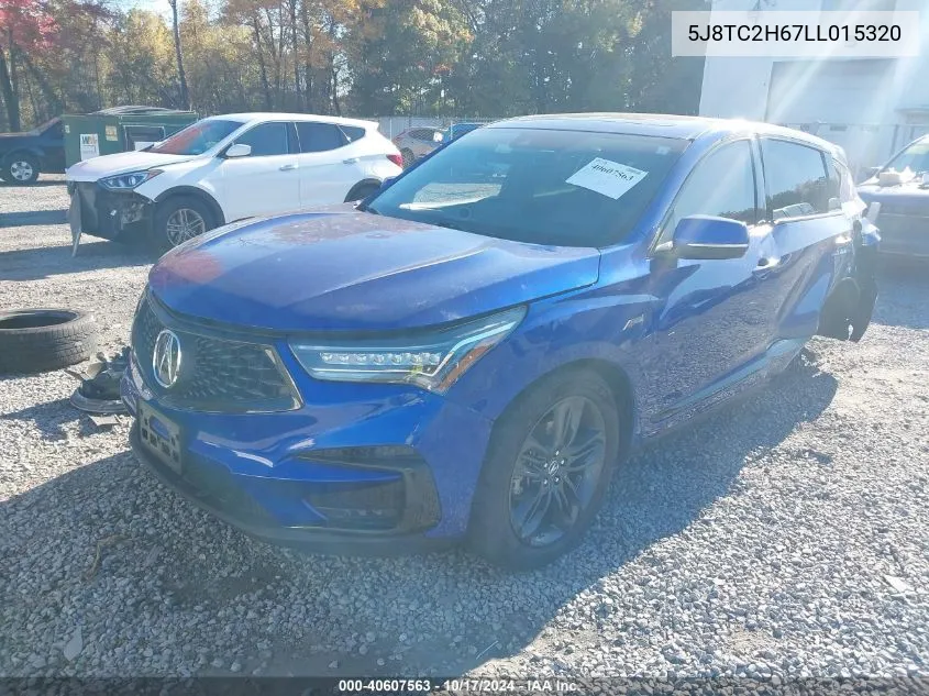 2020 Acura Rdx A-Spec Package VIN: 5J8TC2H67LL015320 Lot: 40607563