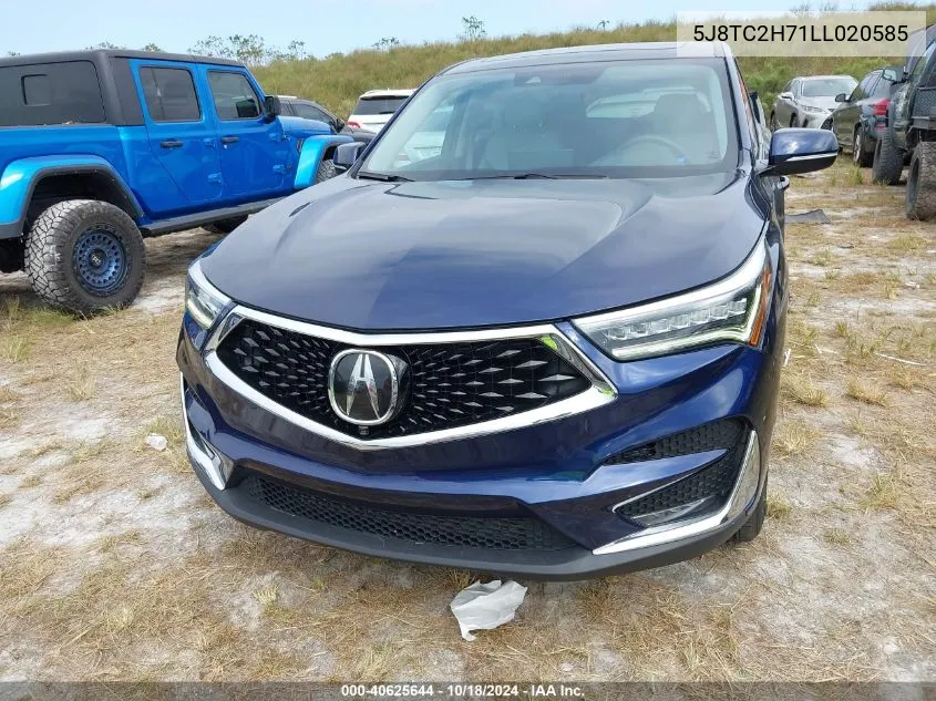 2020 Acura Rdx Advance Package VIN: 5J8TC2H71LL020585 Lot: 40625644