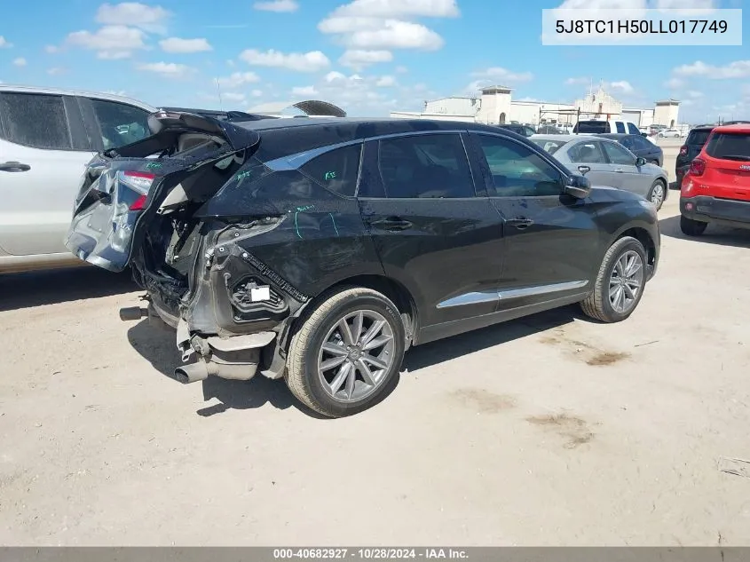 2020 Acura Rdx Technology Package VIN: 5J8TC1H50LL017749 Lot: 40682927