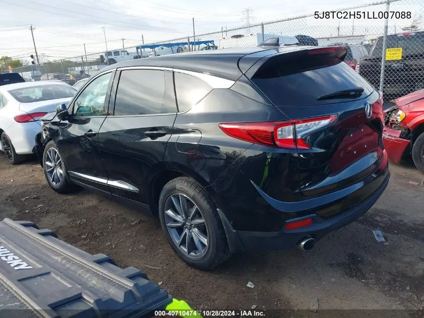 2020 Acura Rdx Technology Package VIN: 5J8TC2H51LL007088 Lot: 40710474