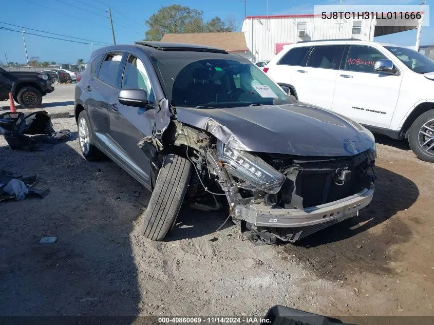 2020 Acura Rdx Standard VIN: 5J8TC1H31LL011666 Lot: 40860069