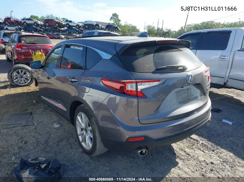 2020 Acura Rdx Standard VIN: 5J8TC1H31LL011666 Lot: 40860069