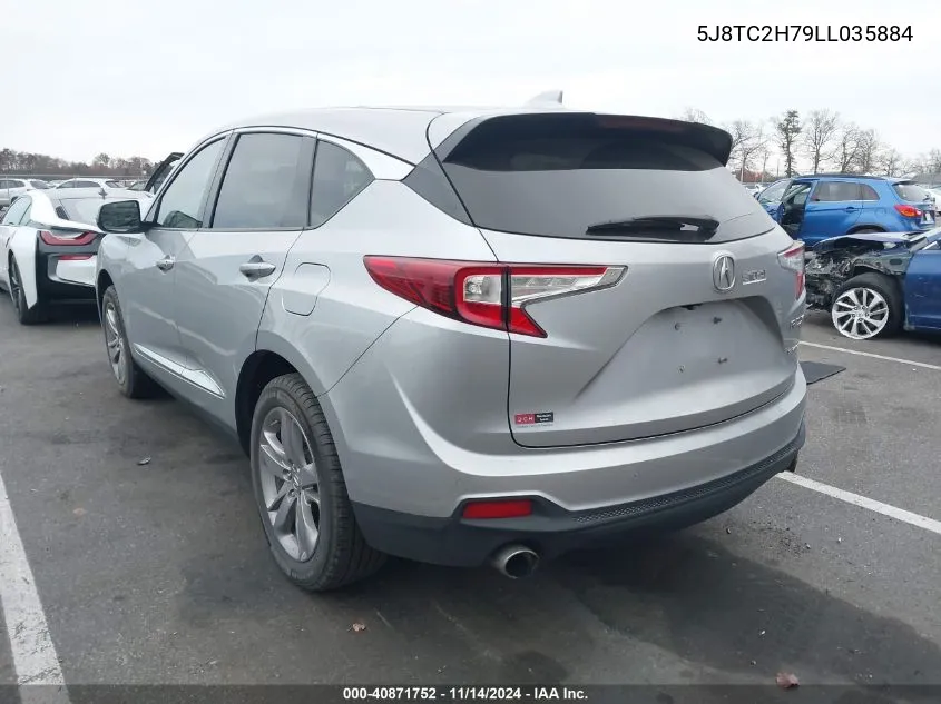 2020 Acura Rdx Advance Package VIN: 5J8TC2H79LL035884 Lot: 40871752