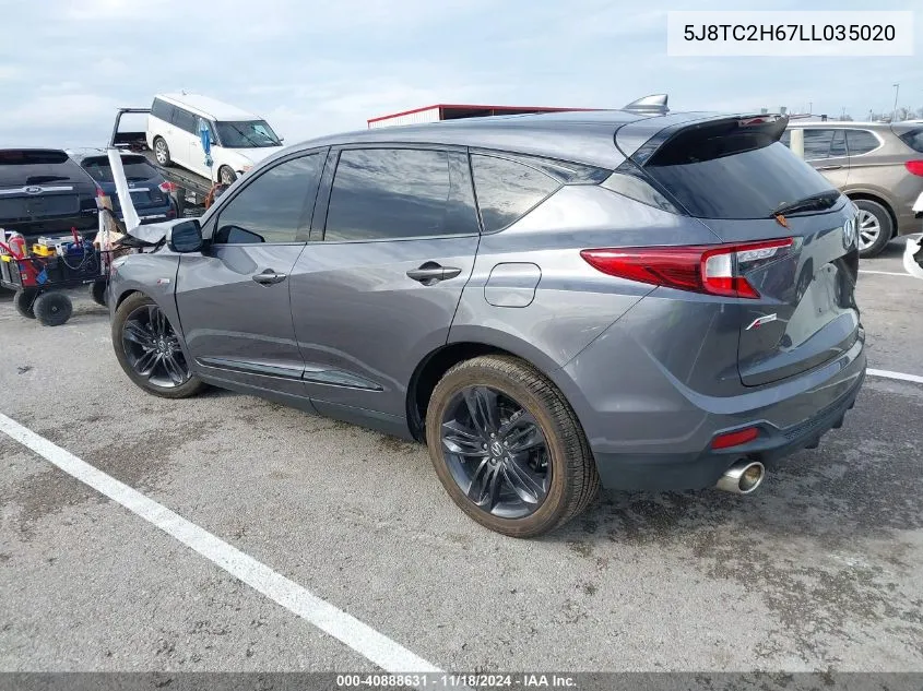 2020 Acura Rdx A-Spec Package VIN: 5J8TC2H67LL035020 Lot: 40888631