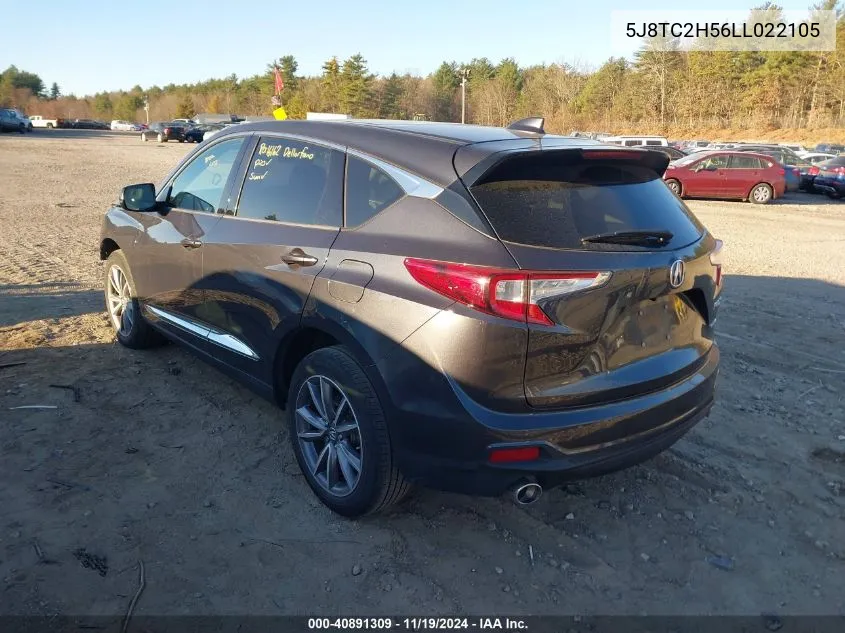 2020 Acura Rdx Technology Package VIN: 5J8TC2H56LL022105 Lot: 40891309