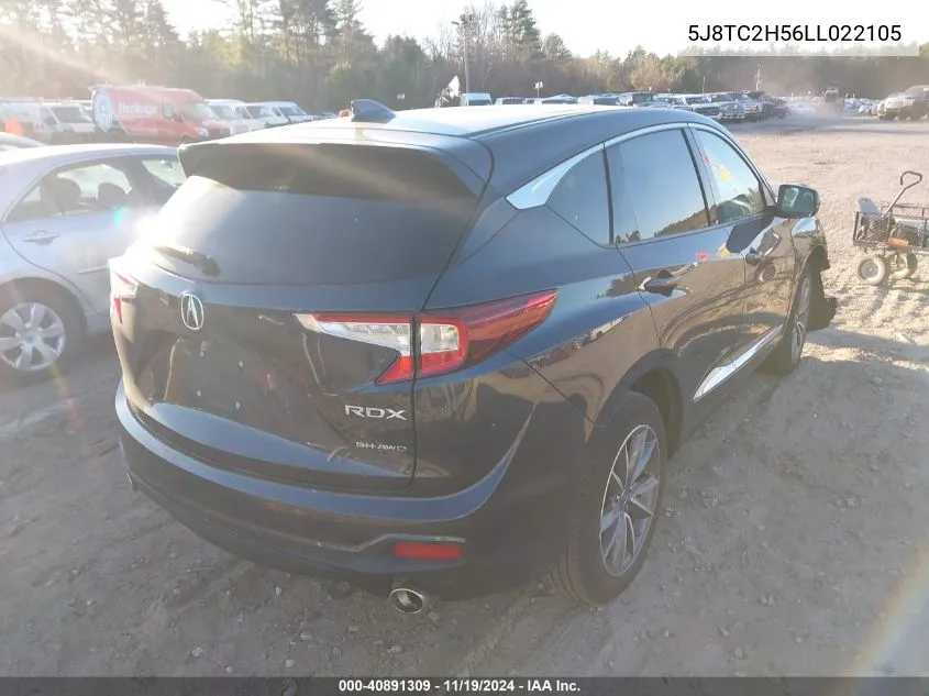 2020 Acura Rdx Technology Package VIN: 5J8TC2H56LL022105 Lot: 40891309