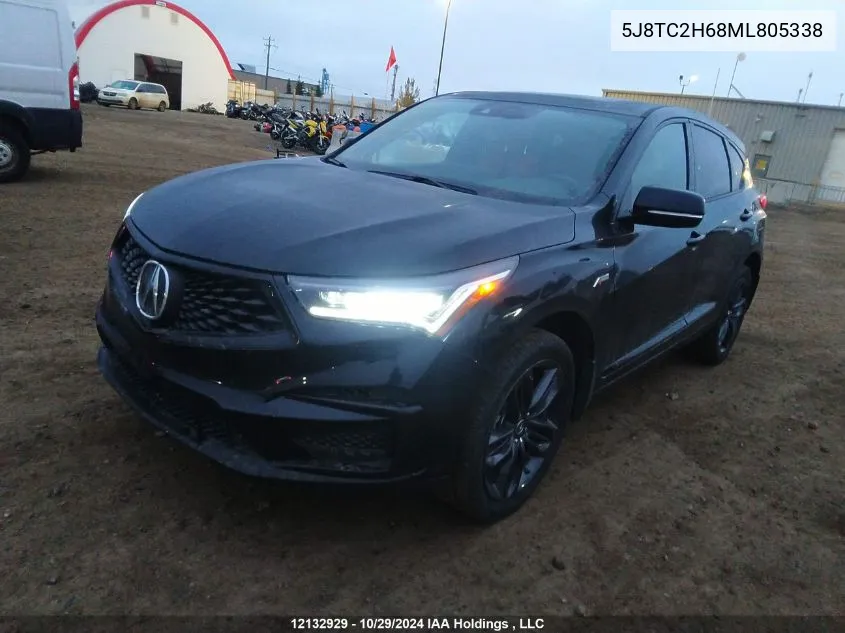 2021 Acura Rdx VIN: 5J8TC2H68ML805338 Lot: 12132929