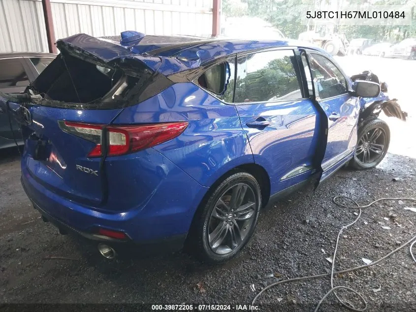 2021 Acura Rdx A-Spec Package VIN: 5J8TC1H67ML010484 Lot: 39872205