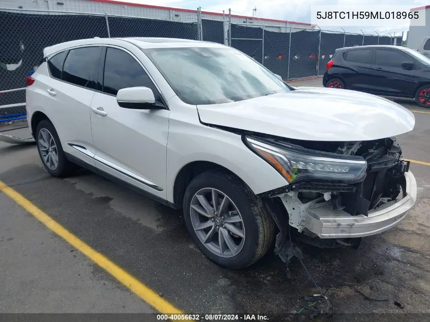 2021 Acura Rdx Technology Package VIN: 5J8TC1H59ML018965 Lot: 40056632