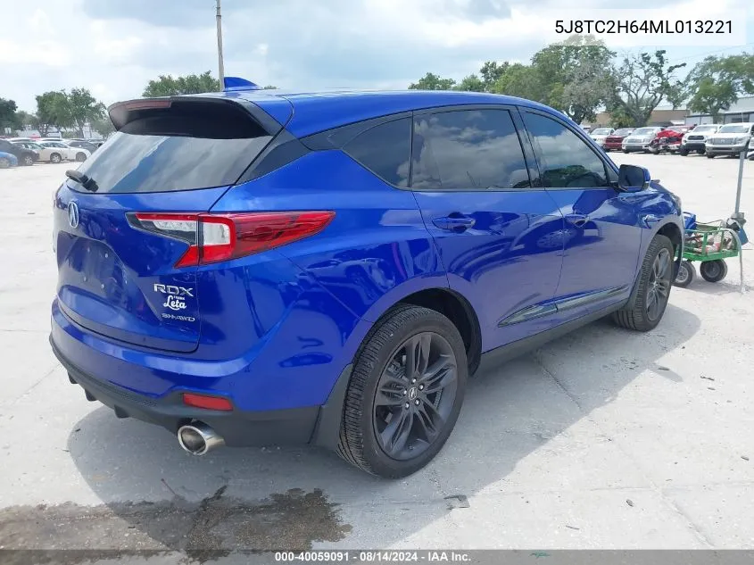 2021 Acura Rdx A-Spec Package VIN: 5J8TC2H64ML013221 Lot: 40059091