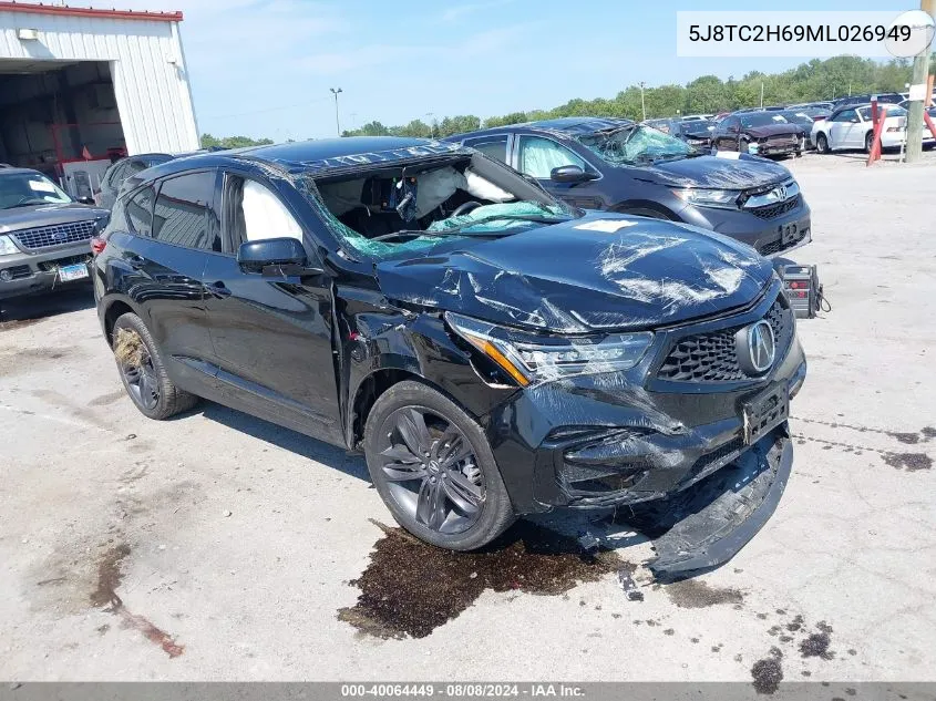 2021 Acura Rdx A-Spec Package VIN: 5J8TC2H69ML026949 Lot: 40064449